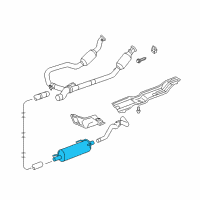 OEM 2004 Dodge Ram 1500 MUFFLER-Exhaust Diagram - 55366105AC