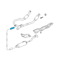 OEM 2004 Dodge Ram 1500 Exhaust Extension Pipe Diagram - 52110198AD