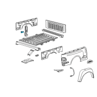 OEM Ford F-150 Heritage Filler Pipe Bracket Diagram - F65Z-9040-AB