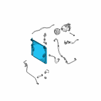 OEM 2008 Toyota 4Runner Condenser Assembly Diagram - 88460-AZ016