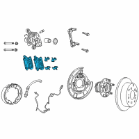 OEM 2015 Jeep Compass Rear Disc Brake Pad Kit Diagram - 68028671AA
