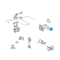 OEM 1999 Lexus ES300 Insulator, Engine Mounting Heat, Rear Diagram - 12392-20040