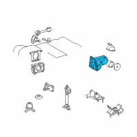 OEM 2003 Toyota Avalon Rear Bracket Diagram - 12321-0A010