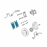 OEM Dodge Grand Caravan Rear Disc Brake Pad Diagram - 68159526AC