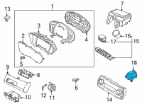 OEM Hyundai Santa Fe Switch Assembly-Hazard Diagram - 93790-S1000