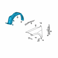 OEM 2009 Acura RDX Fender, Right Front (Inner) Diagram - 74101-STK-A00