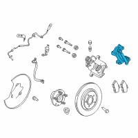 OEM Lincoln Caliper Support Diagram - FG1Z-2B511-A