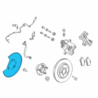 OEM 2017 Ford Explorer Splash Shield Diagram - DG1Z-2C029-B