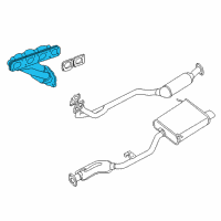 OEM 1995 BMW 318ti Exhaust Manifold Diagram - 11-62-1-728-370