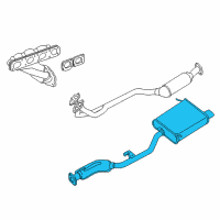 OEM 1996 BMW Z3 Rear Muffler Diagram - 18-10-1-433-388