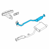 OEM BMW Z3 Converter Pipe Diagram - 18-30-1-435-669