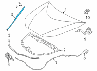 OEM 2019 Toyota Mirai Support Strut Diagram - 53450-62012