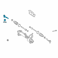 OEM 2011 Lexus ES350 End Sub-Assembly, Tie Rod Diagram - 45470-09040