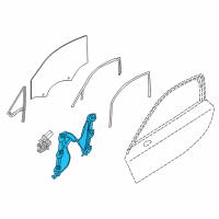 OEM 2017 BMW i8 Front Left Window Regulator Diagram - 51-33-7-401-657