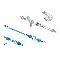 OEM 2008 Acura RL Driveshaft Assembly, Passenger Side Diagram - 44305-SJA-000