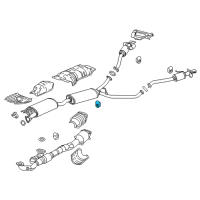 OEM 2021 Honda Ridgeline Rubber, Exhuast Mounting Diagram - 18215-TZ5-A11