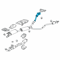 OEM Acura MDX Tail Complete, Exhaust Passenger Side Diagram - 18330-TYR-A01