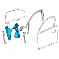 OEM 2020 Cadillac XT4 Window Regulator Diagram - 84656431