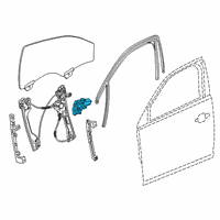 OEM 2019 Cadillac XT4 Window Motor Diagram - 84383422