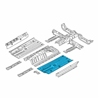 OEM Kia Soul Panel-Center Floor Side, L Diagram - 65111B2000