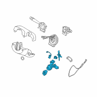 OEM 2010 Kia Rio Ignition Lock Cylinder Diagram - 819001GG10