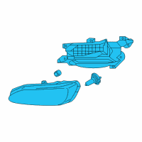 OEM 2013 Hyundai Santa Fe Sport Front Passenger Side Fog Light Assembly Diagram - 92202-4Z000