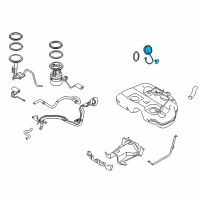 OEM 2014 Nissan Murano Filler Cap Assembly Diagram - 17251-1LA1G