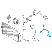 OEM Ford Focus AC Hose Diagram - F1FZ-19972-B