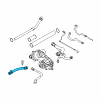 OEM 2009 BMW 550i Radiator Coolant Hose Diagram - 17-12-7-540-666