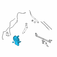 OEM Kia Windshield Washer Reservoir Assembly Diagram - 986202K000