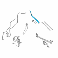 OEM 2012 Kia Soul Windshield Wiper Arm Assembly Driver Diagram - 983102K000