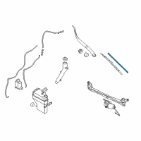 OEM Kia Soul Drive Windshield Wiper Blade Assembly Diagram - 983512K000