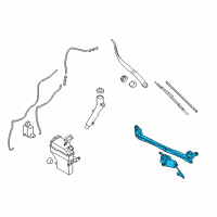 OEM Kia Soul Windshield Wiper Motor & Link Assembly Diagram - 981002K000