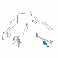 OEM 2013 Kia Soul Windshield Wiper Motor Assembly Diagram - 981102K000