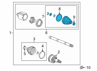 OEM Chevrolet Tahoe Inner Boot Diagram - 84392118