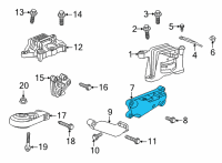 OEM 2022 Chevrolet Trailblazer Mount Support Diagram - 60002825