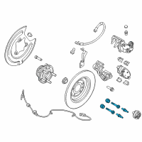 OEM Lincoln MKX Caliper Mount Kit Diagram - BT4Z-2386-A