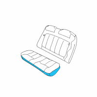 OEM 2005 Dodge Neon Rear Seat Cushion Diagram - XL391DVAA