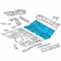 OEM 2015 Scion iQ Center Floor Pan Diagram - 57605-74010