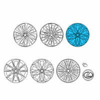 OEM Lexus LS500h Wheel, Disc Chrome P Diagram - 4261A-50270