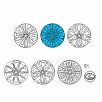 OEM Lexus LS500h Wheel, Disc Chrome P Diagram - 4261A-50230