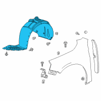 OEM 2019 Chevrolet Impala Fender Liner Diagram - 84204441