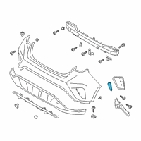 OEM Hyundai Veloster Lamp Assembly-Rear Reflex Reflector, LH Diagram - 92405-J3000