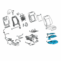 OEM 2014 Buick LaCrosse Seat Cushion Pad Diagram - 90803724