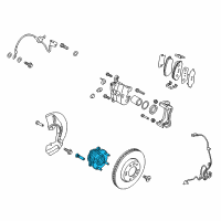 OEM Kia Cadenza Front Wheel Hub Assembly Diagram - 51750C1000