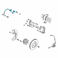 OEM Kia Sportage Brake Front Hose, Left Diagram - 58731D3500