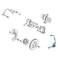 OEM Hyundai Tucson Sensor Assembly-Abs Front Wheel , L Diagram - 95670-D3000