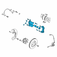 OEM Kia Sportage Front Brake Caliper Kit, Left Diagram - 58180D7A10