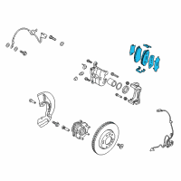 OEM 2017 Hyundai Tucson Front Disc Brake Pad Kit Diagram - 58101-D7A10