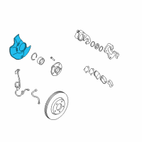 OEM 2013 Kia Optima Front Brake Disc Dust Cover Right Diagram - 517562T950